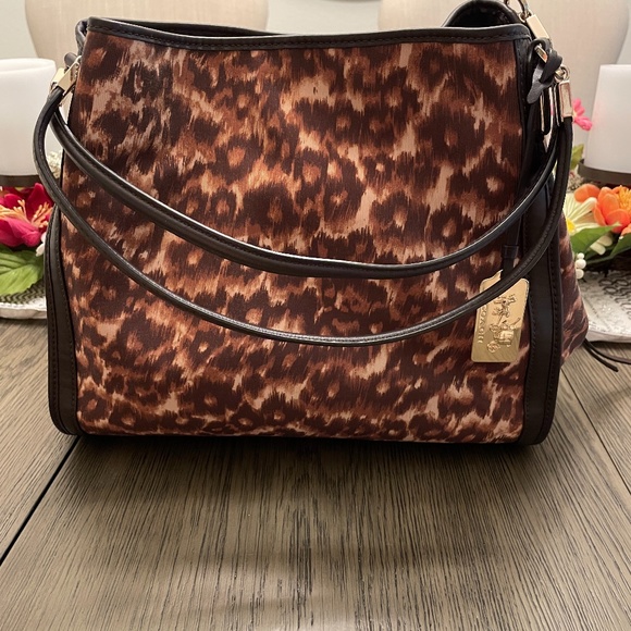 Coach Madison OCELOT LEOPARD  FABRIC PHOEBE Purse - Picture 3 of 11